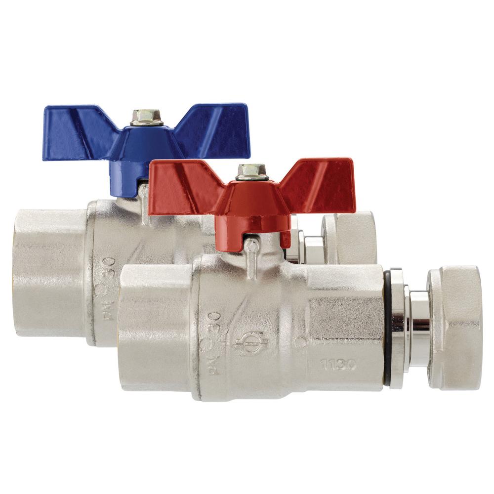 EMMETI STRAIGHT BALL VALVES WITHOUT TEMPERATURE GAUGE FOR STAINLESS STEEL MANIFOLDS